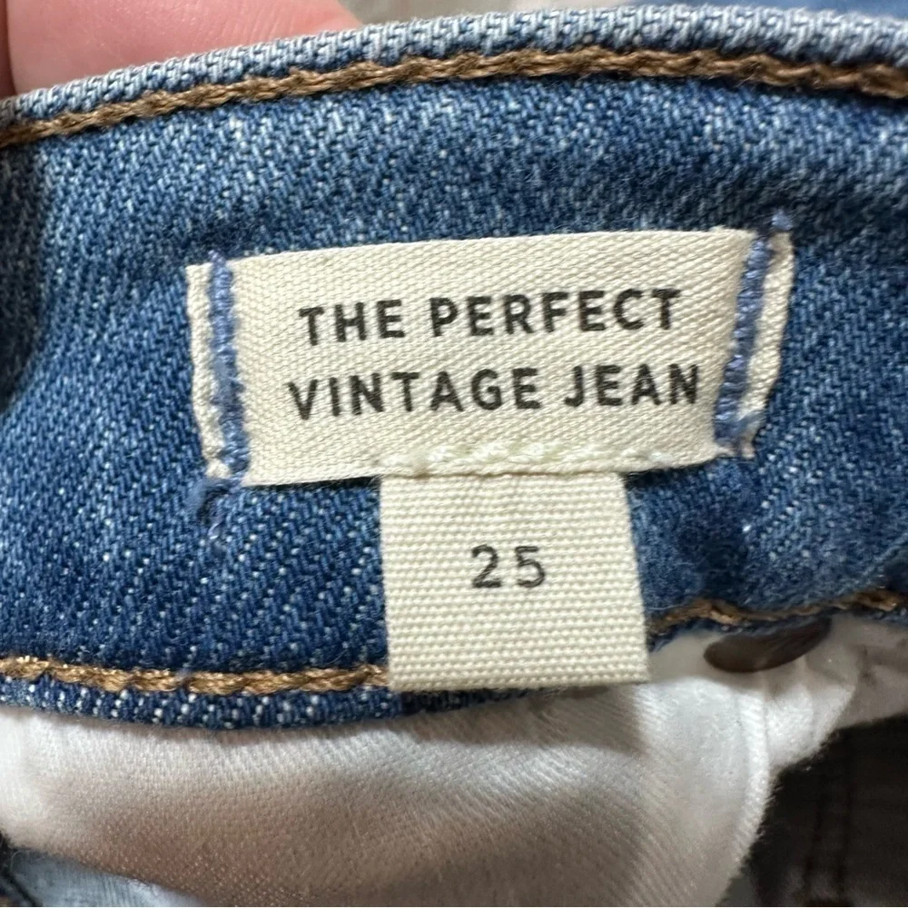 Madewell The Perfect Vintage Jean in Denman Wash Blue 25 NWT